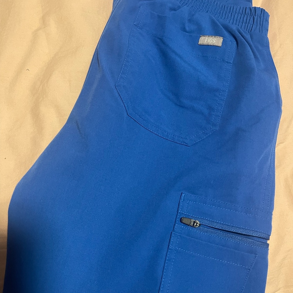 Winning blue or royal blue small petite Yola figs pants